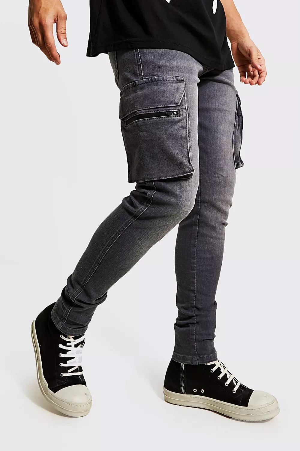 Mens jeans hot sale with zip ankle